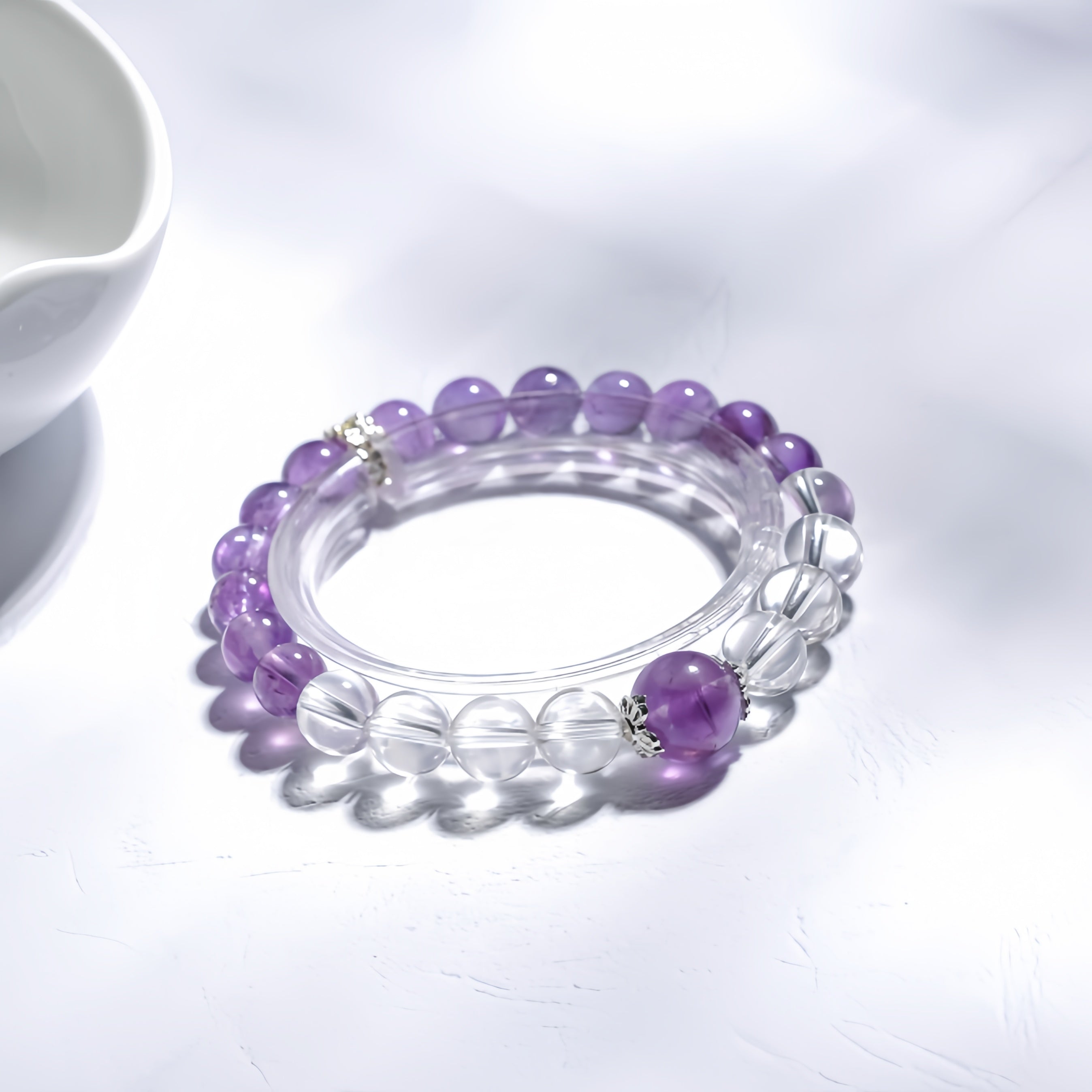 Amethyst + Fluorite Energy Balance Bracelet - Image 5