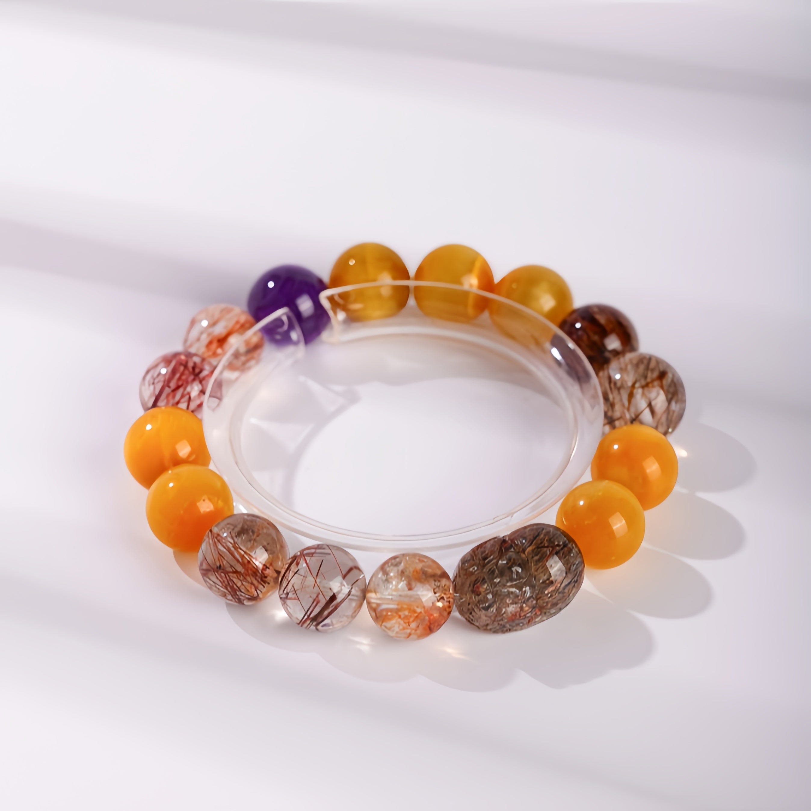Golden Guardian|Rutilated Quartz & Citrine Pixiu Bracelet - Image 2